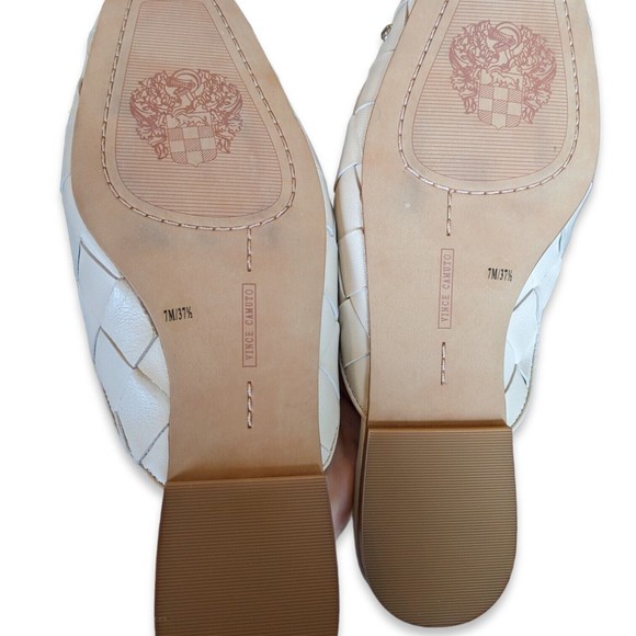 Vince Camuto White Studded Mules - Picture 8 of 8